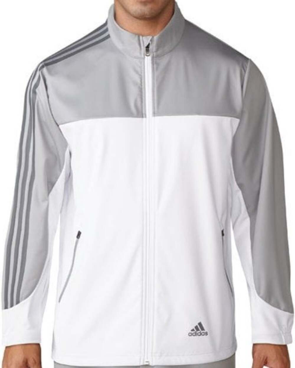 Adidas Competition Wind Jacket Golf Water-Repellent Zip Pockets Mid Grey XL